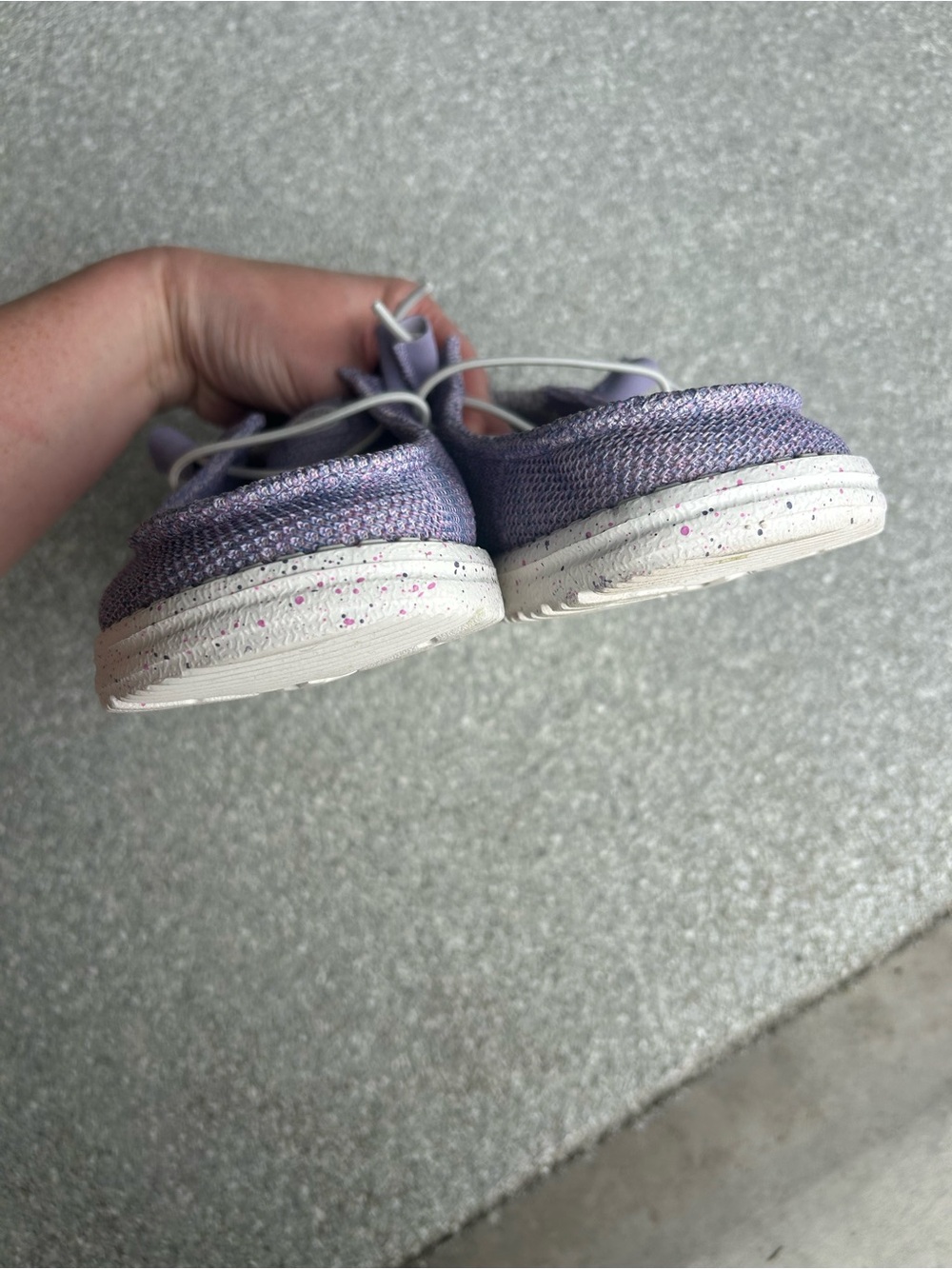 Hey Dude Women’s Purple Wendy Stretch Sox Lavender Knit Slip-On Sneakers Size W9 - Picture 7 of 7